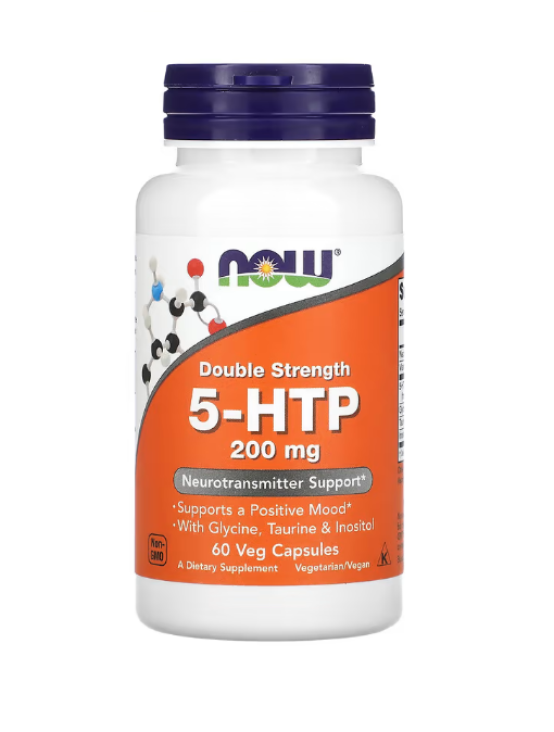 5-HTP Double Strength, 200 mg da Now Foods (60 cápsulas vegetais)