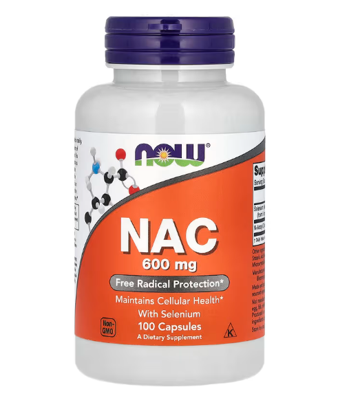 Aminoácido NAC (N Acetil Cisteina) - NAC 600mg da Now Foods (100 cápsulas)