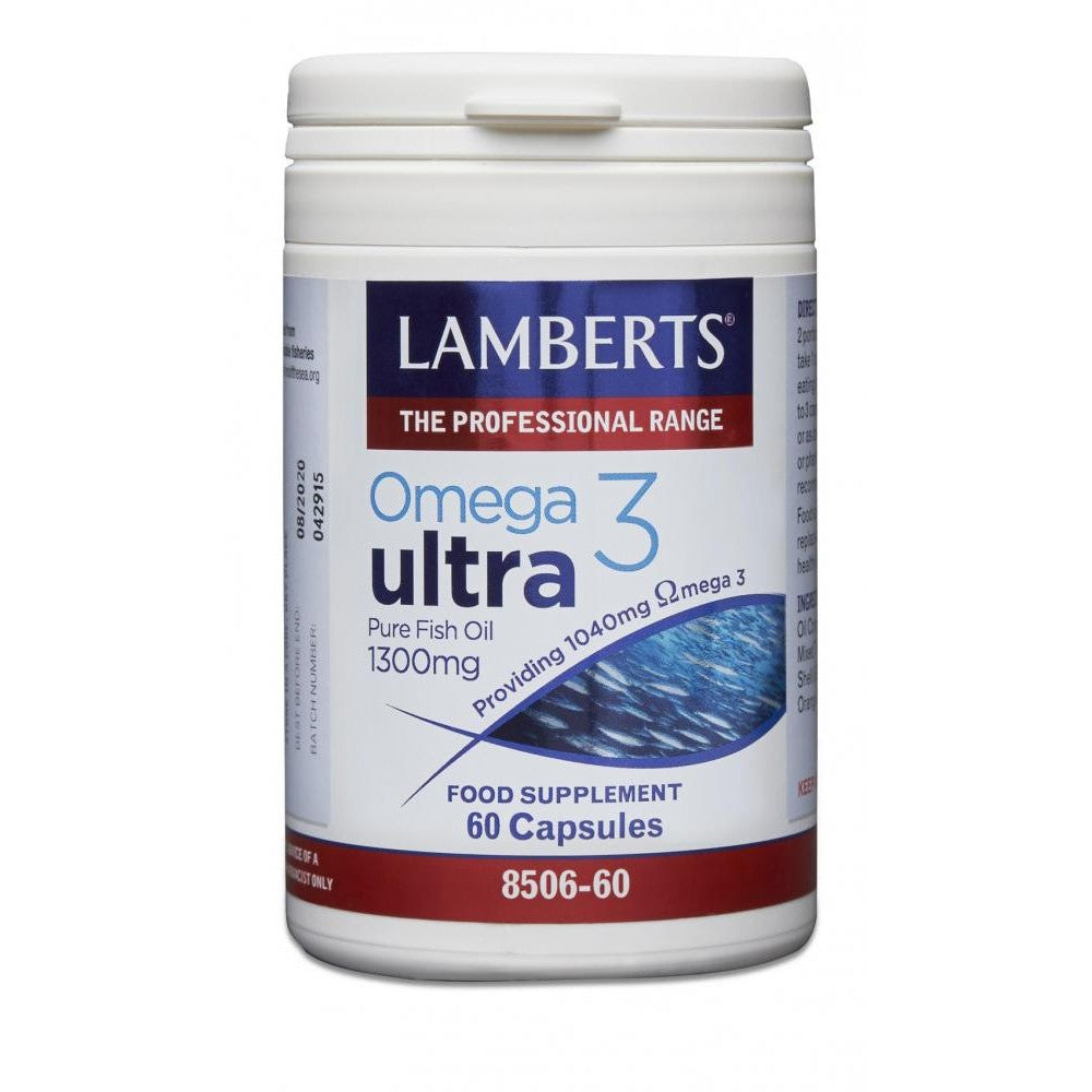 Ómega 3 - Omega 3 Ultra 1300mg, EPA 715mg/DHA 286mg da Lamberts (60 Cápsulas)