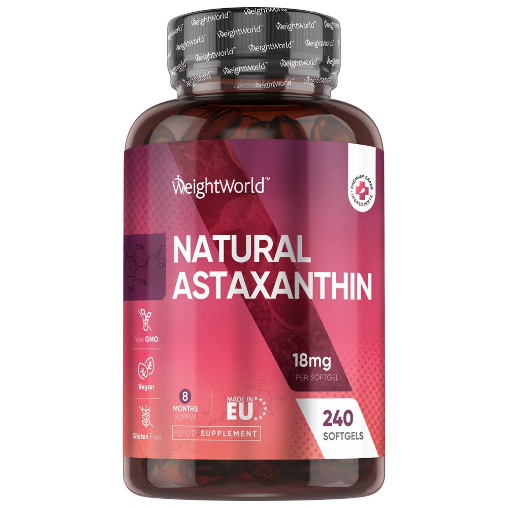 Astaxantina 18mg da WeightWorld (240 Cápsulas moles)