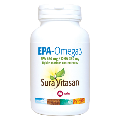 Ómega 3 - EPA-Omega 3 - 660 mg EPA e 330 mg de DHA da Suravitasan (60 cápsulas moles)