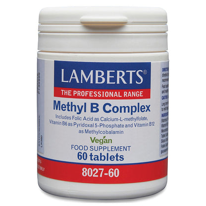 Vitaminas do complexo B - Methly B Complex da Lamberts (60 cápsulas)