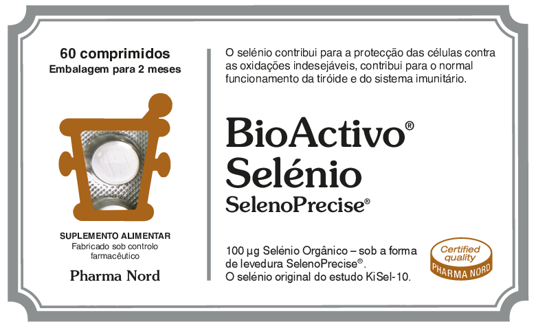 Selénio - BioActivo Selénio da PharmaNord (60 comprimidos)