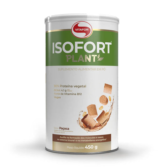 Proteína Vegetal - Isofort plant, 24g de proteína da Vitafor (Pote 450g)