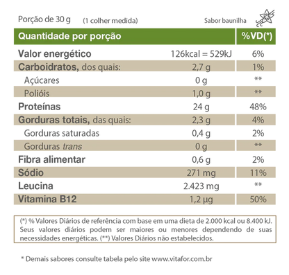 Proteína Vegetal - Isofort plant, 24g de proteína da Vitafor (Pote 450g)