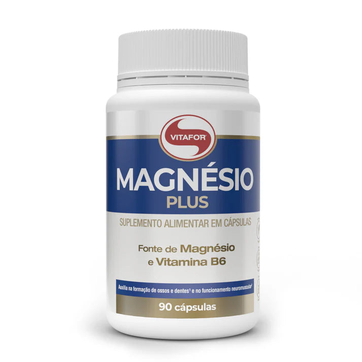 Mineral Bisglicinato de Magnésio - Magnésio Plus 350mg da Vitafor (90 Cápsulas)