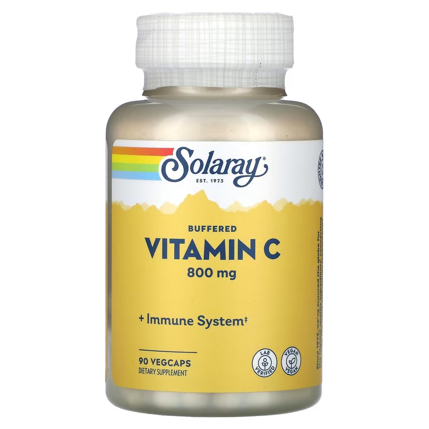 Vitamina C tamponada, 800 mg da Solaray (90 Cápsulas)