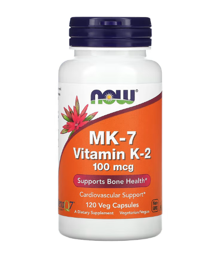 Vitamina K2 (MK7) - MK-7 Vitamin K-2 100 mcg da Now Foods (120 cápsulas)