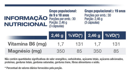 Mineral Bisglicinato de Magnésio - Magnésio Plus 350mg da Vitafor (90 Cápsulas)