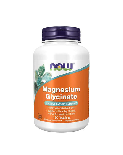 Mineral Bisglicinato de Magnésio - Magnesium Glycinate da Now Foods (180 cápsulas vegetais)