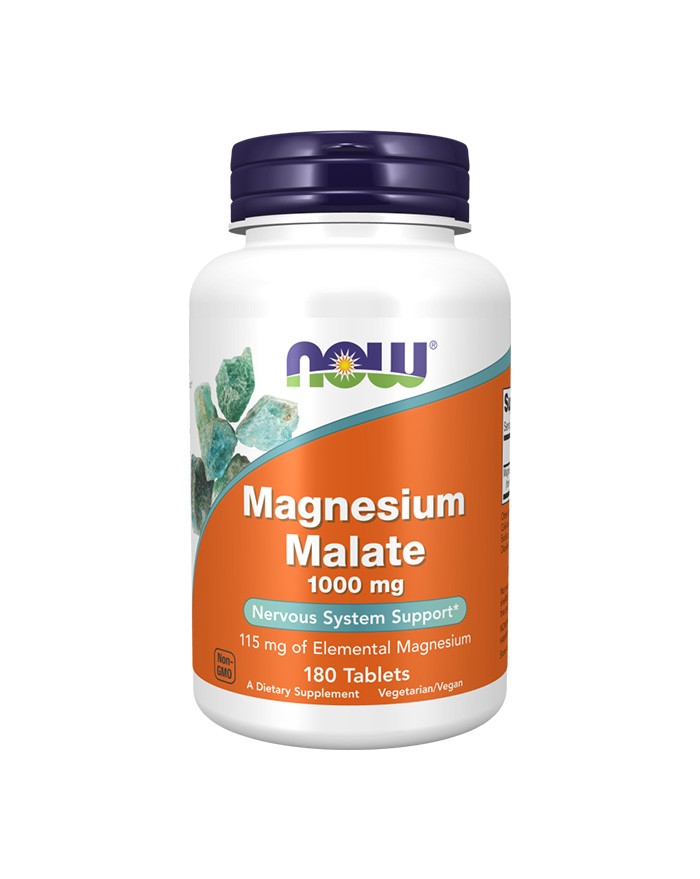 Mineral Malato de Magnésio - Magnesium Malate 1000 mg da Now Foods (180 cápsulas)