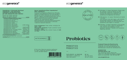 Probiótico 100 biliões com 14 cepas - Probiotics da EcogeneticsN (60 cápsulas)